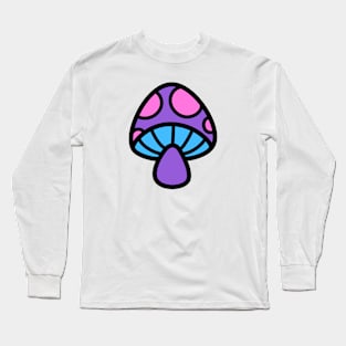 Bisexual/Biromantic Mushroom Discrete Pride Flag Long Sleeve T-Shirt